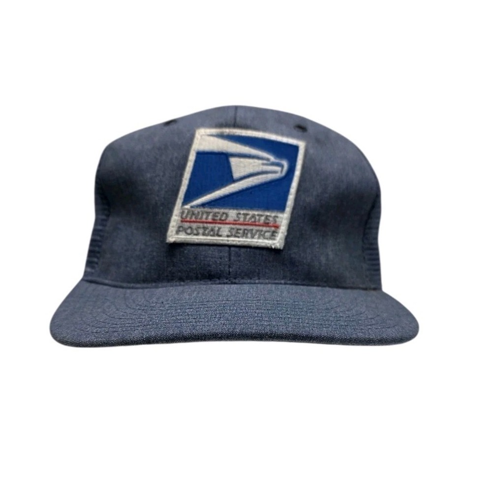 Vintage USPS Hat Snapback Trucker Cap Mesh United States Postal Service Patch